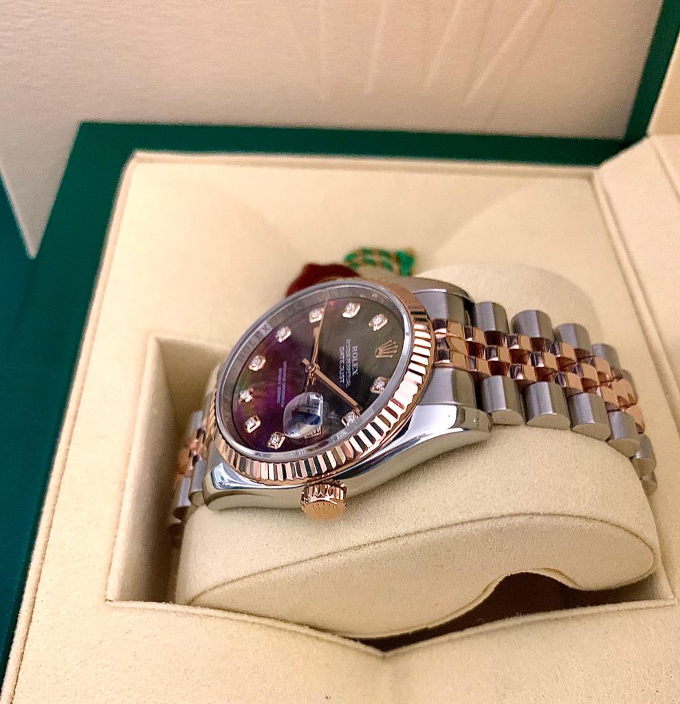 Rolex oro rosa sale e diamanti